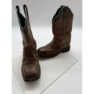 Justin Gypsy Boots Womens Size 6.5B Raya Western Cowboy TurquoiseCowgirl Leather